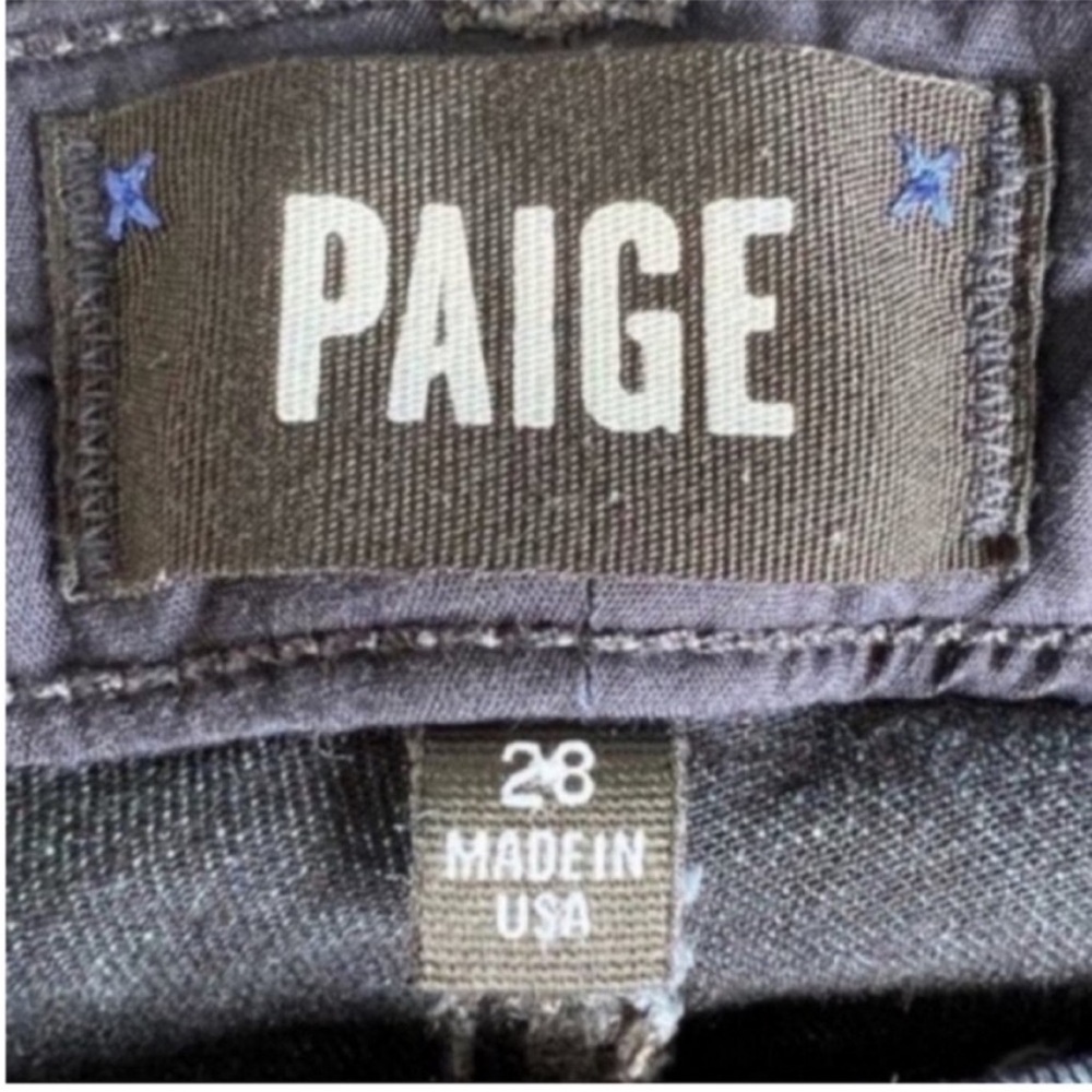 Paige Indigo Zip Front Skinny Jeans Denim Pants Size 28 Blue Wash - Picture 6 of 10
